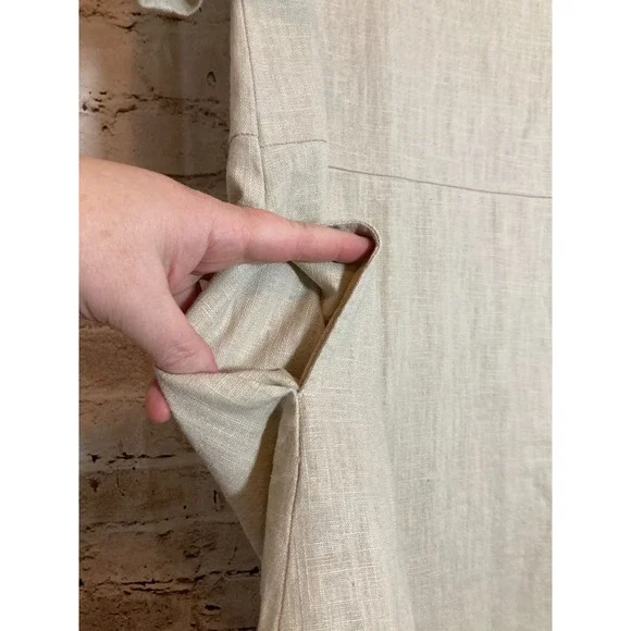 Le Muse Dress SUN Small Neutral Beige Lagom Linen Bow Tie Detail  Sustainable - conticontadores.com.br